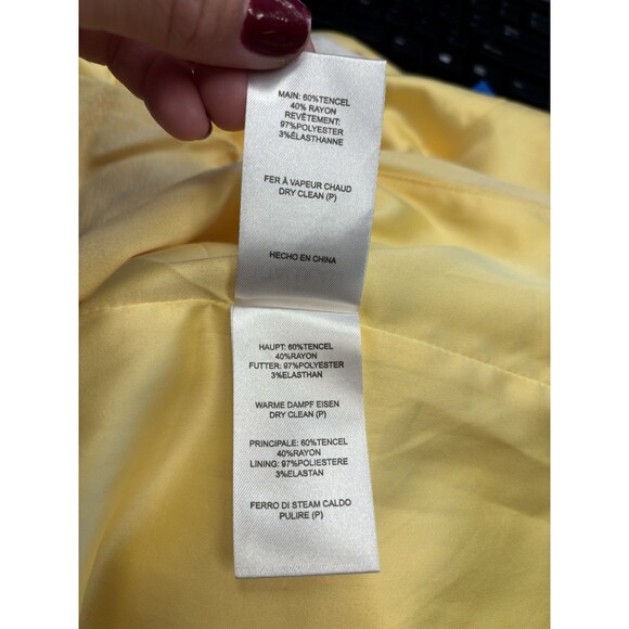 La Maison TALULAH Radiance Gathered Belted Midi Dress L Butter Yellow Sweetheart - Picture 8 of 9